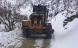 Ateşi çıkan Dicle bebek için karla mücadele ekipleri seferber oldu