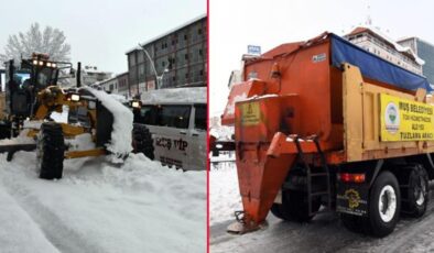 4 gündür yağan kar sonrası Muş Belediyesi harekete geçti! Gece gündüz demeden çalışıyorlar