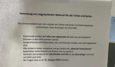 Almanya’da bir hastaneden tepki çeken ‘depremzede’ çağrısı