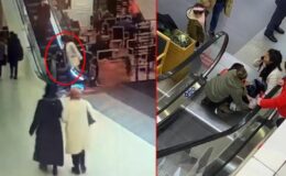 Küçük çocuğun 3 parmağı kopmuştu! Yürüyen merdiven dehşetinin görüntüleri ortaya çıktı