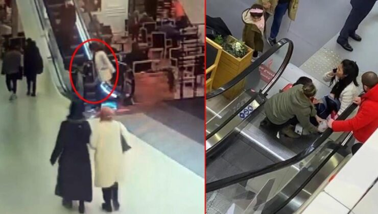 Küçük çocuğun 3 parmağı kopmuştu! Yürüyen merdiven dehşetinin görüntüleri ortaya çıktı