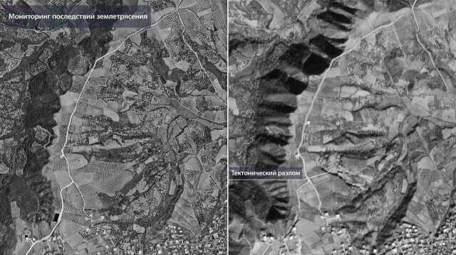 Rusya Federal Uzay Ajansı depremin tektonik etkisini uydudan görüntüledi