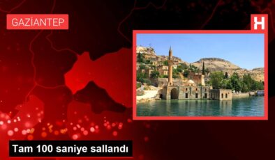 Tam 100 saniye sallandı