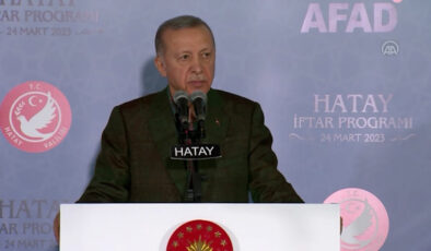 Cumhurbaşkanı Erdoğan, iftarını Hatay’da depremzedelerle açtı