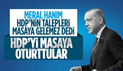 Cumhurbaşkanı Erdoğan: Meral Hanım’a rağmen HDP’yi masaya oturttular