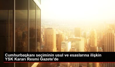 Cumhurbaşkanı seçiminin usul ve esaslarına ilişkin YSK Kararı Resmi Gazete’de