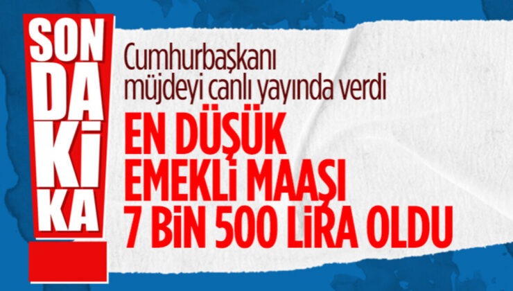 En düşük emekli maaşı 7 bin 500 lira oldu