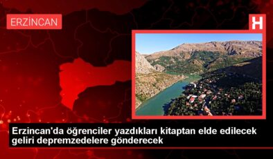 Erzincan’da öğrenciler yazdıkları kitaptan elde edilecek geliri depremzedelere gönderecek