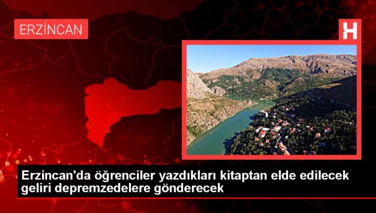 Erzincan’da öğrenciler yazdıkları kitaptan elde edilecek geliri depremzedelere gönderecek