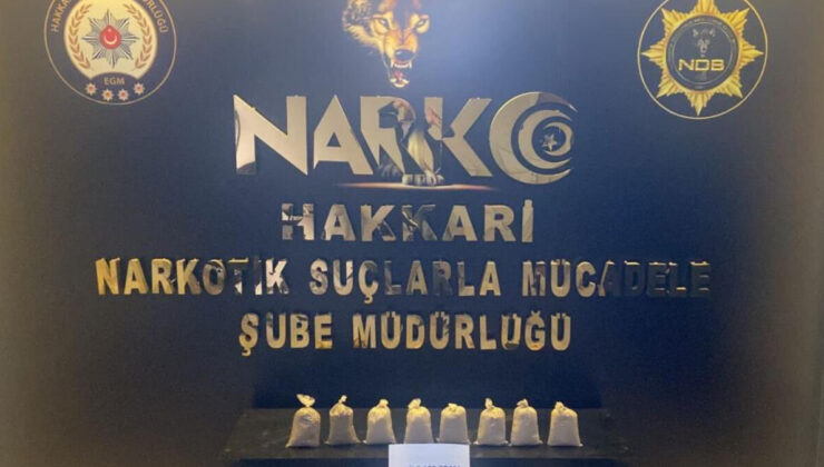 Hakkari’de 6 kilo eroin ele geçirildi