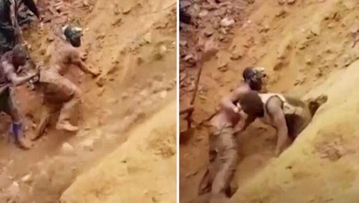 Herkes nefesini tutup izledi! Arkadaşları, göçük altında kalan madencileri böyle kurtardı