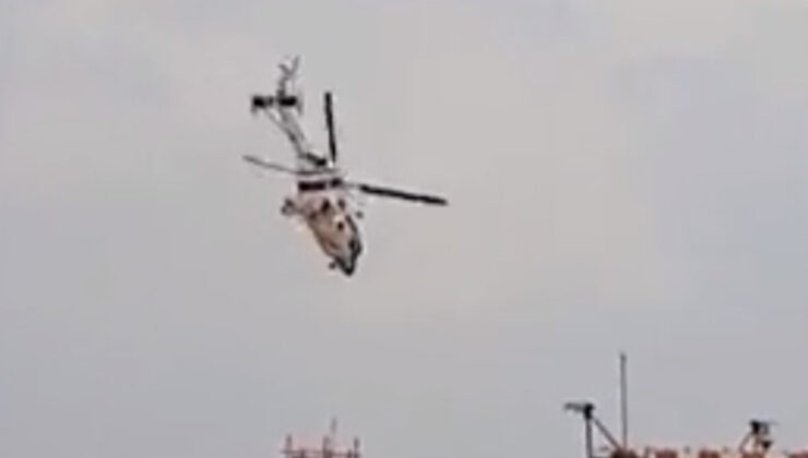 Hindistan’da helikopter iniş yaptığı sırada düştü: O anlar