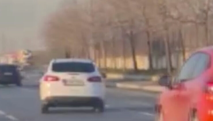 İstanbul trafiğinde makas atan sürücü tehlike saçtı
