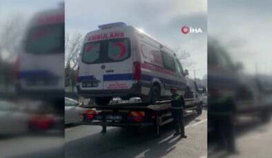 İstanbul’da belediyenin hasta taşıyan ambulansı haczedildi