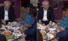 Kılıçdaroğlu’nun yer sofrasındaki görüntüsü gündem oldu! Yemeğin etli kısmını çocuğa doğru çevirdi