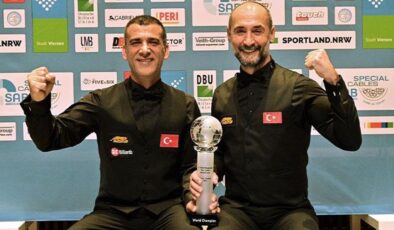 Milli Takımlar Dünya 3 Bant Bilardo Şampiyonası’nda Türkiye, üst üste 3. kez şampiyonluğa ulaştı