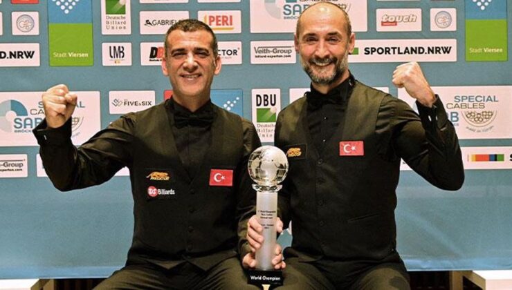 Milli Takımlar Dünya 3 Bant Bilardo Şampiyonası’nda Türkiye, üst üste 3. kez şampiyonluğa ulaştı