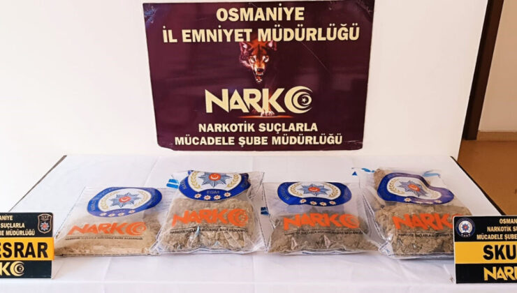 Osmaniye’de iki yolcunun çantasından uyuşturucu çıktı