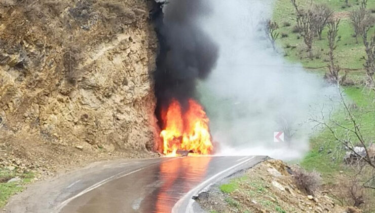 Şırnak’ta beton mikseriyle ambulans çarpıştı: Alev aldı