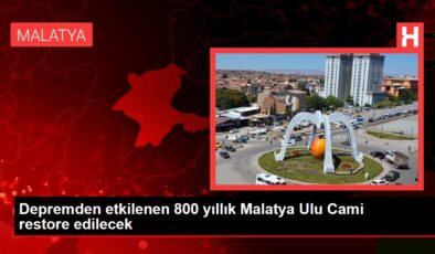 Depremden etkilenen 800 yıllık Malatya Ulu Cami restore edilecek