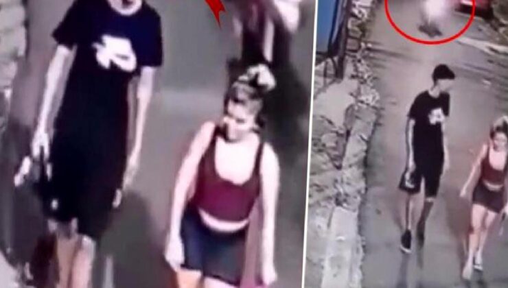 Gaspçılar yol kesip kadının üzerinde ne varsa aldı, erkek arkadaşı arkasına bile bakmadan kaçtı