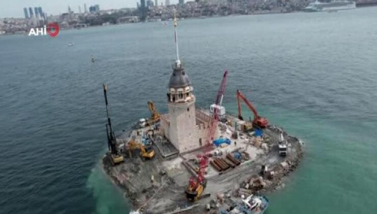 Kız Kulesi restorasyon çalışmalarında sona yaklaşıldı