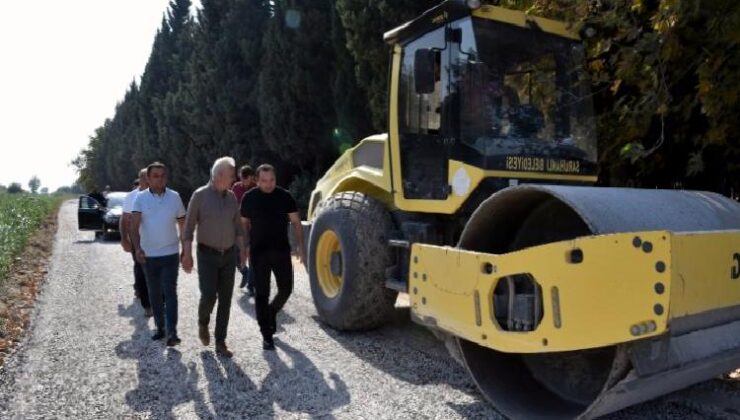 Manisa Büyükşehir’den Saruhanlı’ya bitüm desteği