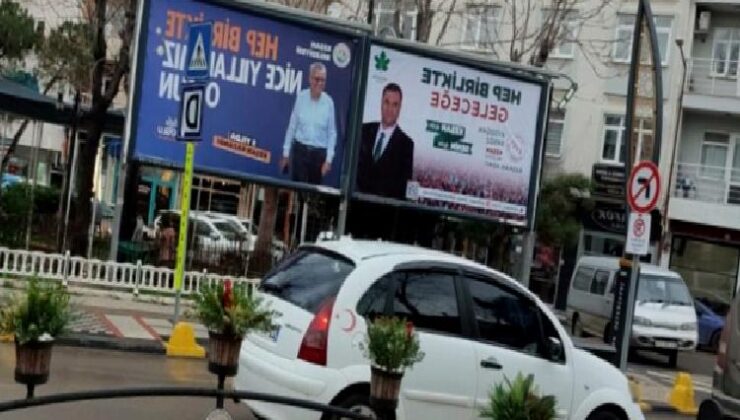 Keşan’da Gelecek Partisi’nden bilboard tepkisi