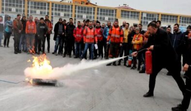 Kocasinan Belediyesi, Personeline Yangın Tatbikatı Eğitimi Verdi